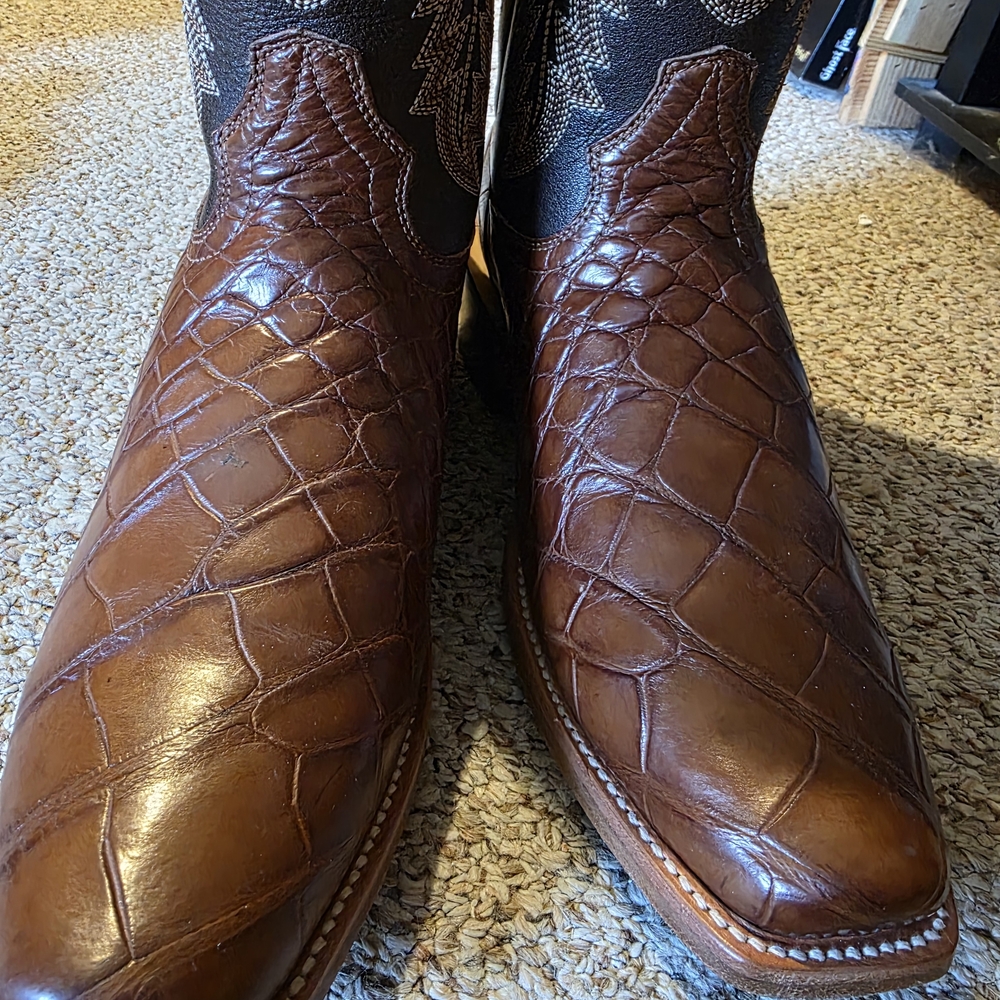 Ariat Futurity American Alligator Narrow Cutter Toe Cowboy Boot Size 10D